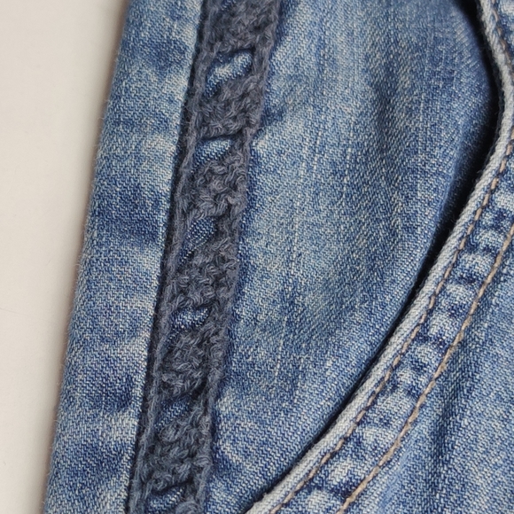 Free People Pleated Jeans Size 26 Embroidered - Picture 7 of 13